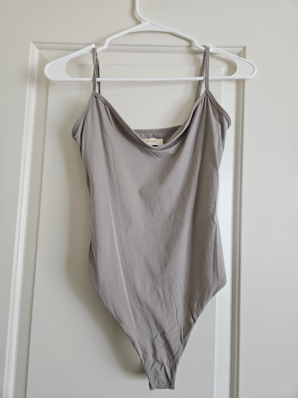 Light Tan Cowl Neck Bodysuit - Women Intimates